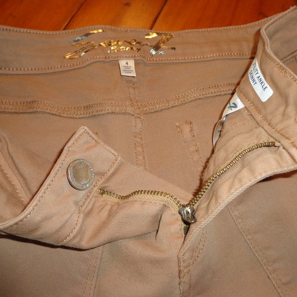 NWOT Seven 7 Pants Size 4 Honey Brown Skinny Leg Zip/Button Closure - Picture 6 of 14
